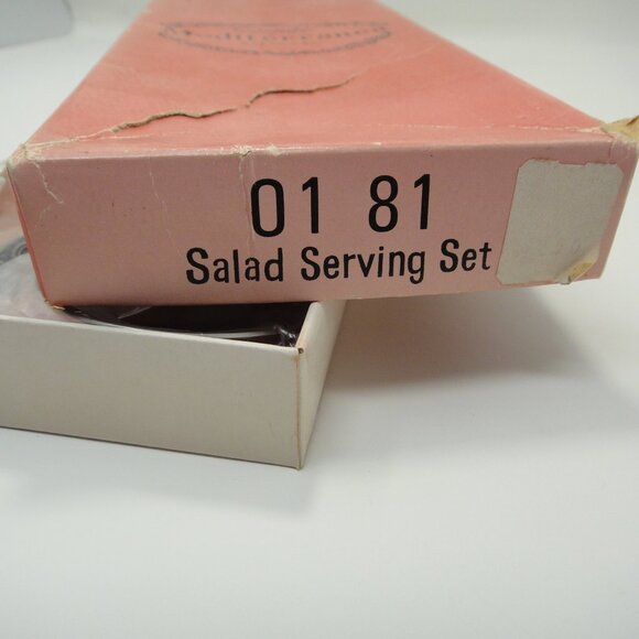 Oneida Custom Mediterranea Stainless Salad Serving Set Spoon Fork  MCM Box - Picture 7 of 11